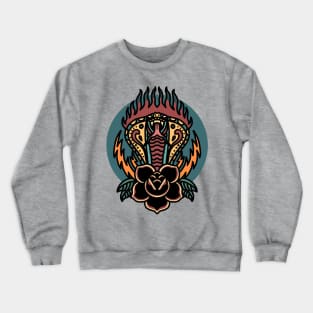 flaming cobra tattoo t-shirt Crewneck Sweatshirt